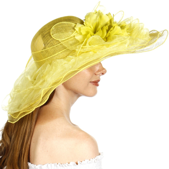 organza layer soft sinamay dress hat
